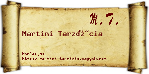 Martini Tarzícia névjegykártya